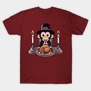 Happy Thanksgiving Baby Monkey T-Shirt
